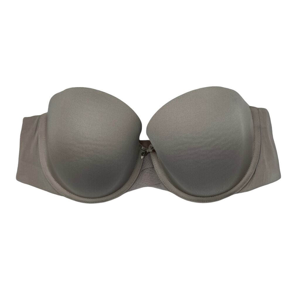 Victoria's Secret Lined Strapless Underwire Bra Nude Beige Womens 34D